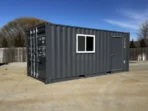 20ft 20’ Slate Gray Shiplap 120V Shipping Container Office Mini Split - Image 3