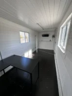 20ft 20’ Slate Gray Shiplap 120V Shipping Container Office Mini Split - Image 2