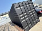 20ft Used Shipping Container – Matte Black w/ 12’ Side Roll-Up Door - Image 4