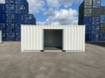 20ft Custom One Trip Shipping Container – Roller Shutter & RAL 7035 Respray - Image 3