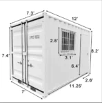 Chery 12ft Small Cubic Shipping Container Portable Home for Camping Spot& Shop - Image 3