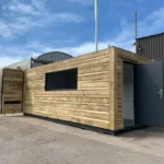 20ft x 8ft Clad Shipping Container T.V. Bar