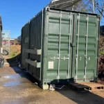 Converted shipping container, office, off-grid tiny home