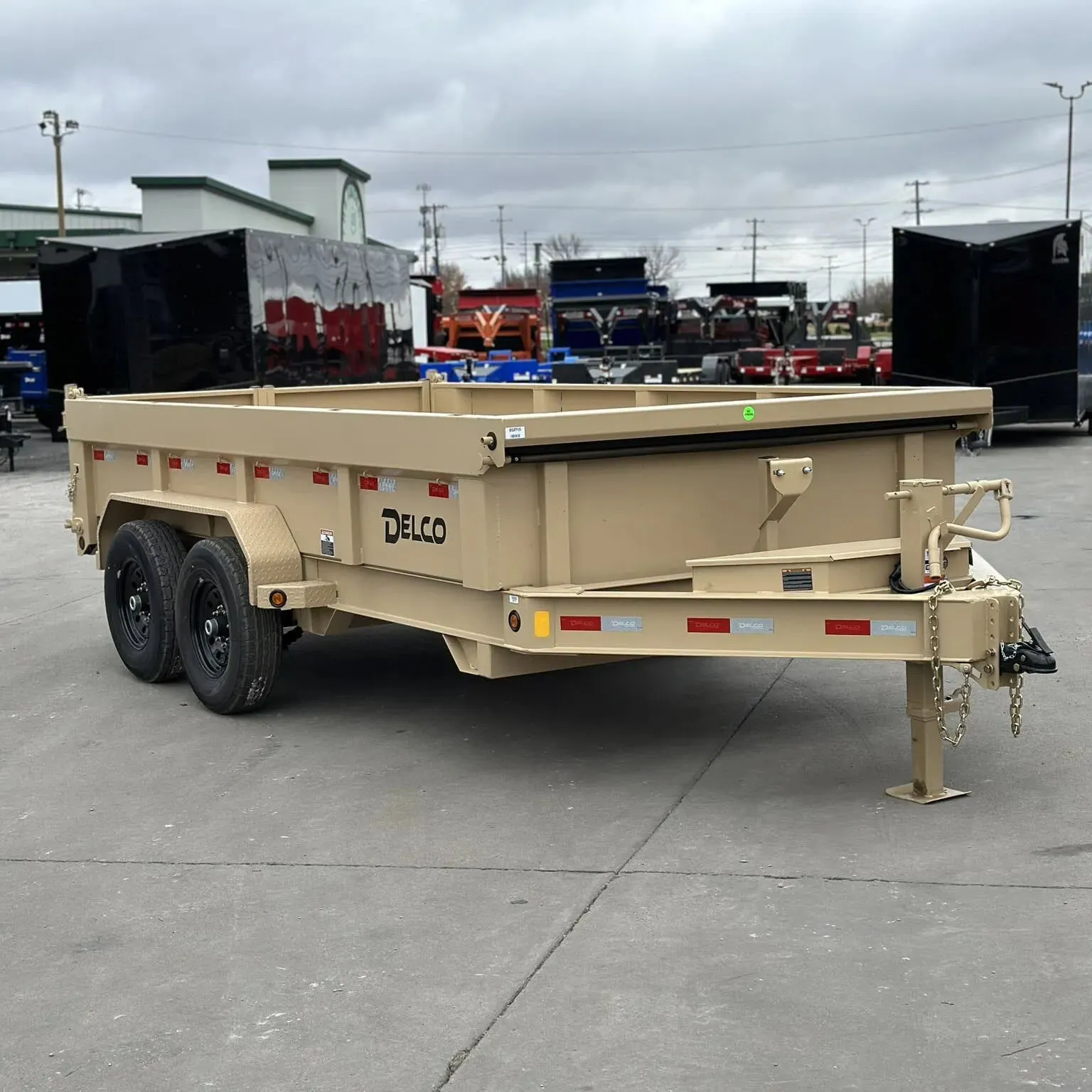 A5dd1e83f95644c489de4a502690736e6E.webp 7×14 7TON Telescopic Dump Trailer with alum wheels - Image 1