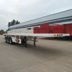 3 Axle Transport 20ft 40ft Container Flatbed Semi Trailer For Sale - Image 2